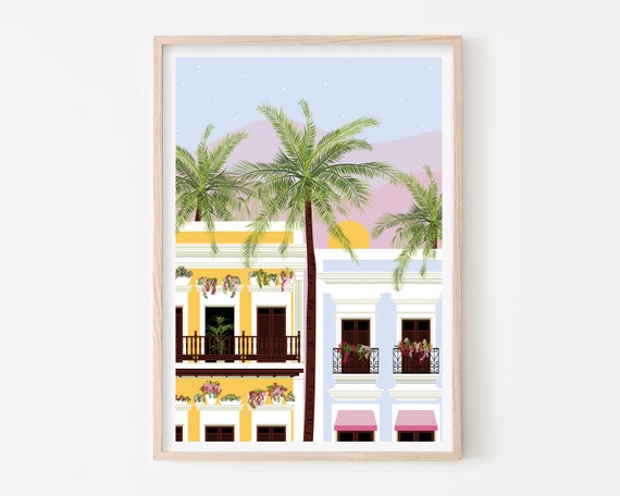 Puerto Rico Balcony - Boricua Illustration