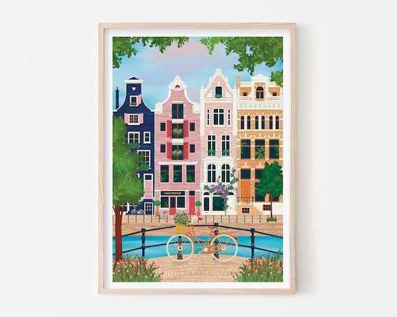 Amsterdam Art Print, By The Canals