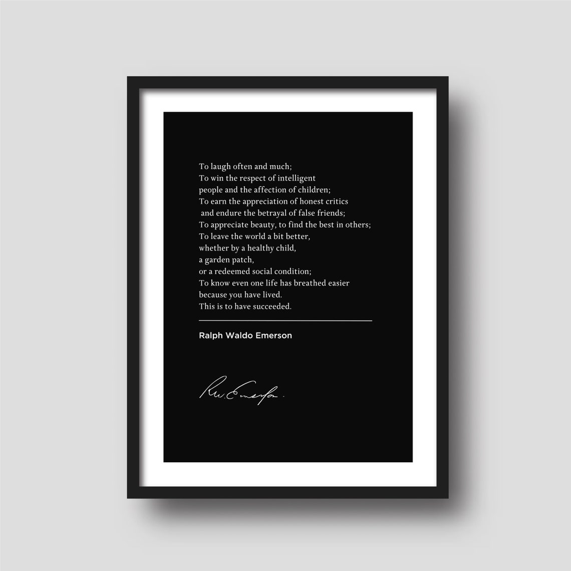 Ralph Waldo Emerson To Laugh Often And Much Minimalist Quote Poster - Image 4