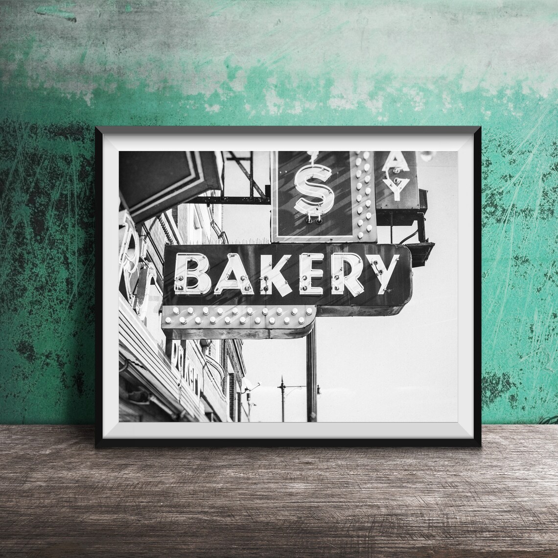 Bakery Vintage Neon Sign Art Print, Kitchen Decor - Image 2