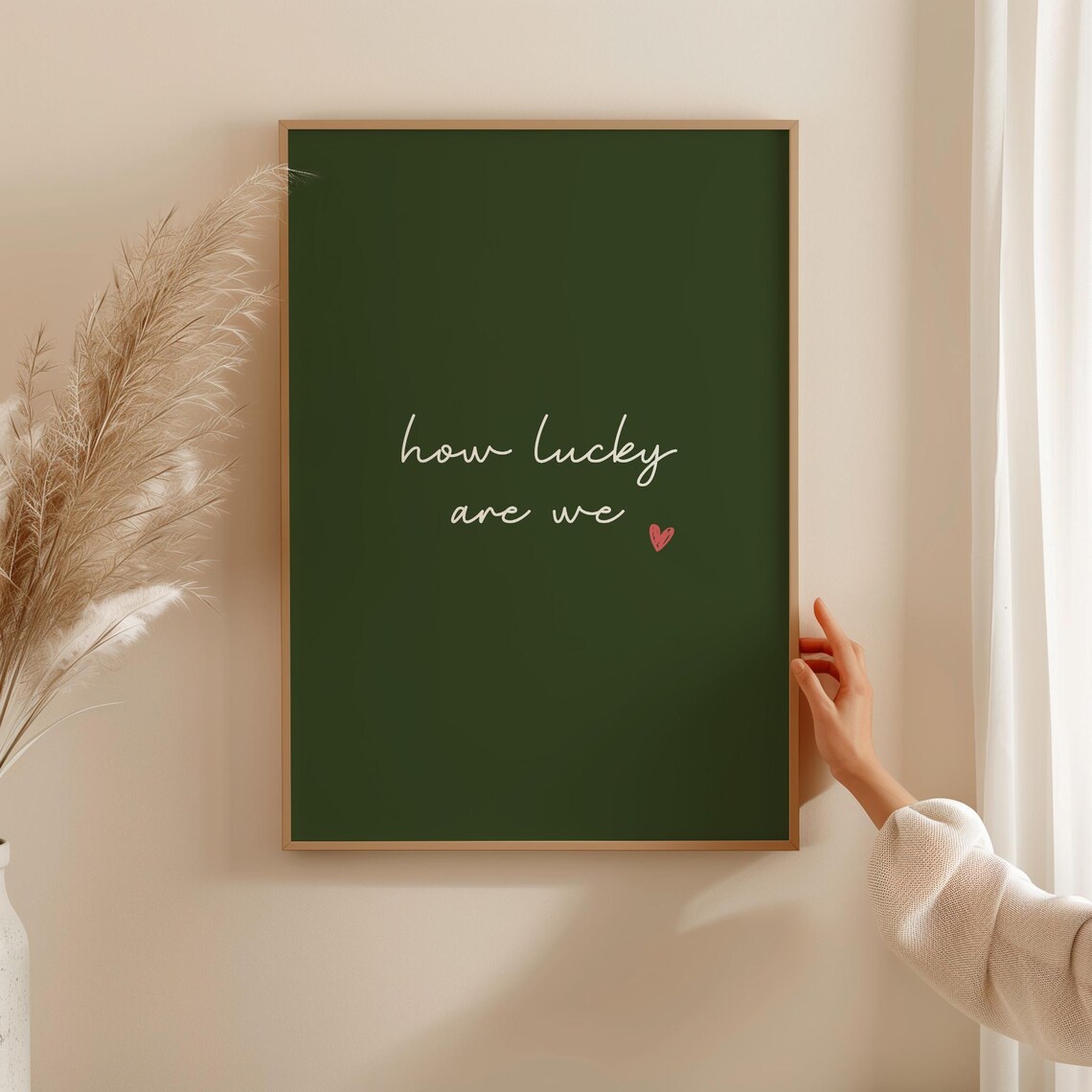 How Lucky Are We, Gratitude Quote Poster