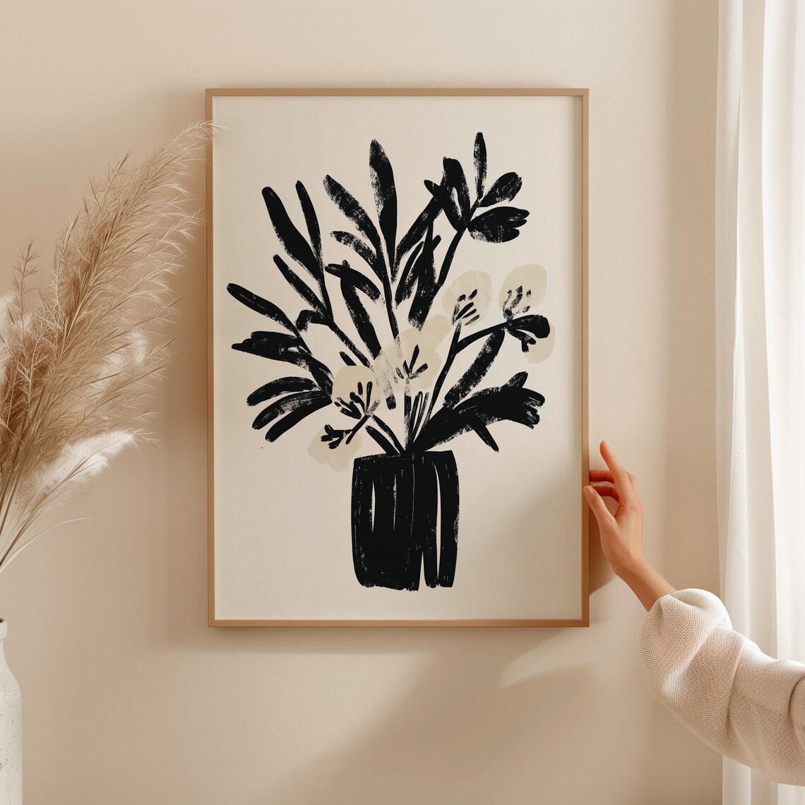 Abstract Bouquet, Minimalist Matisse Inspired Poster