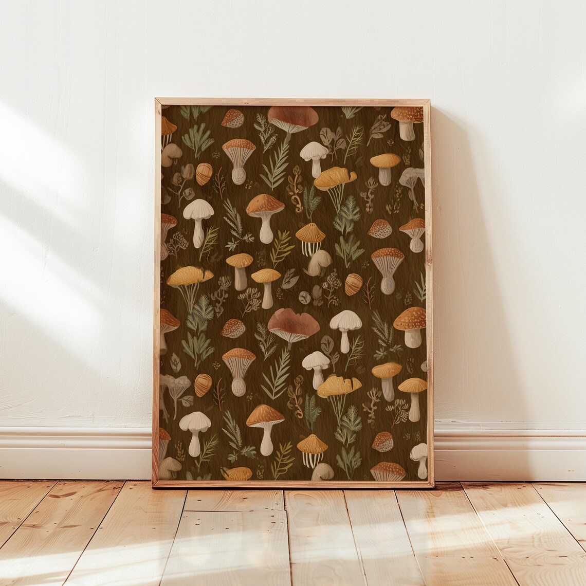 Cottagecore Mushroom Botanical Art Print