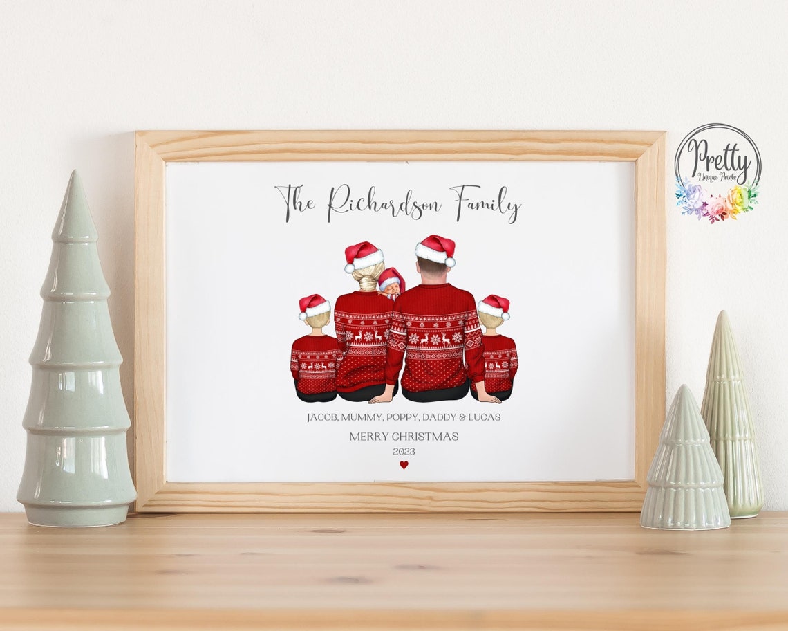 The Richardson Family Merry Christmas 2023 Festive Portrait Poster