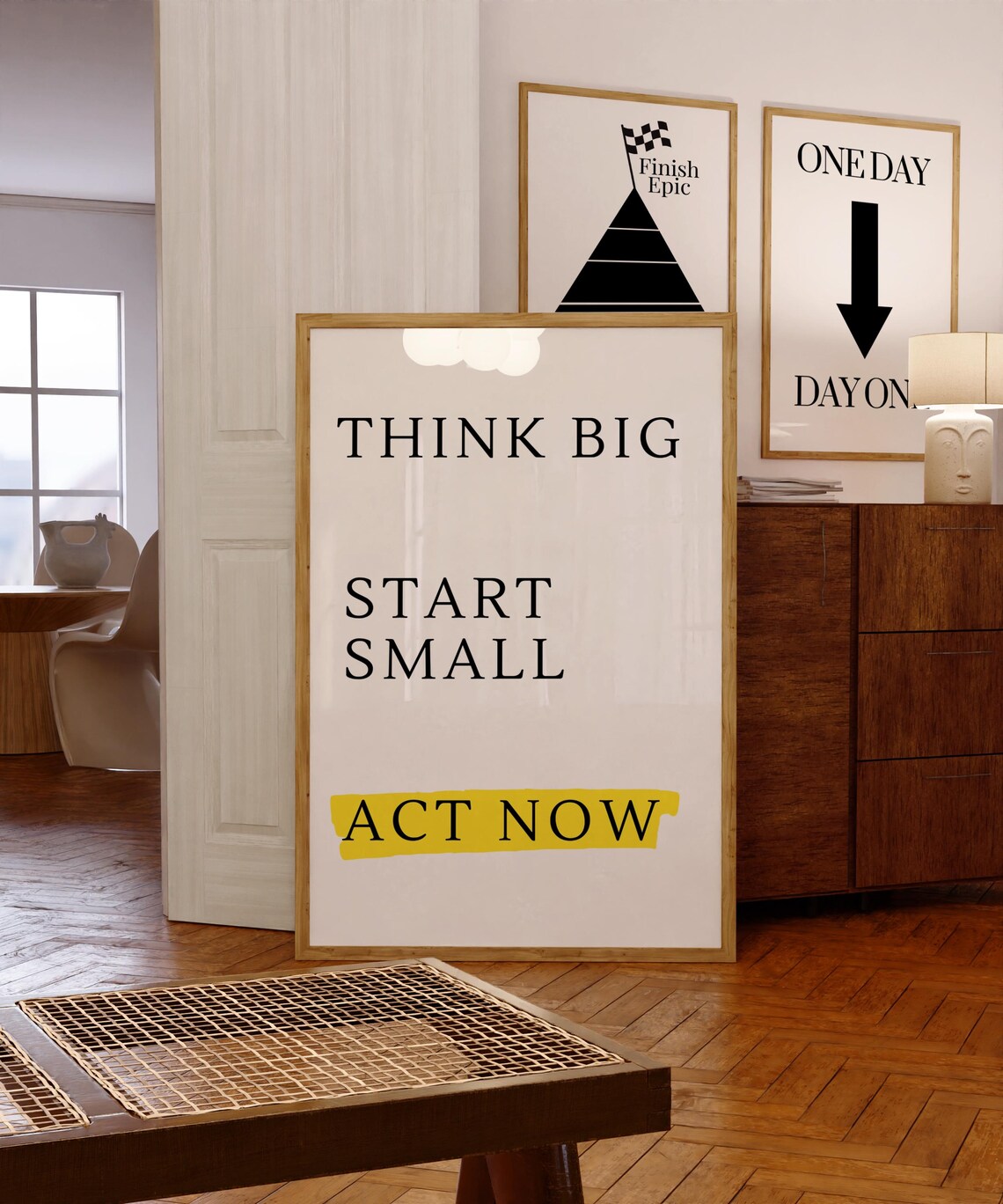 Think Big Motivational Quote, Office Decor Poster