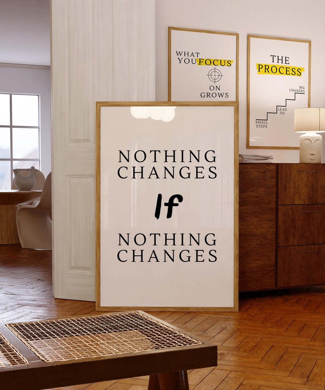 Nothing Changes If Nothing Changes, Typography Quote