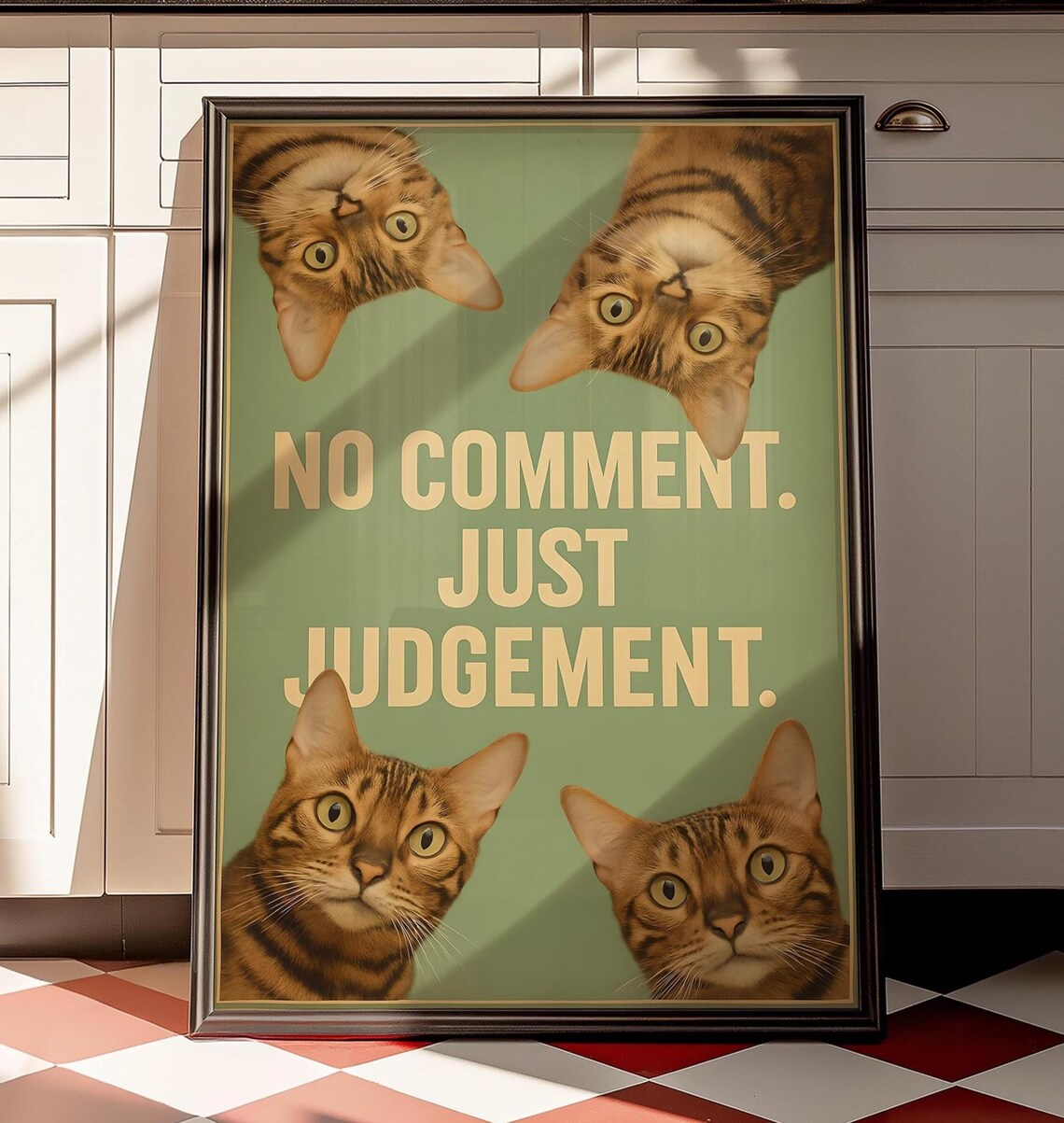Bengal Funny Cat Quote, Bathroom Decor