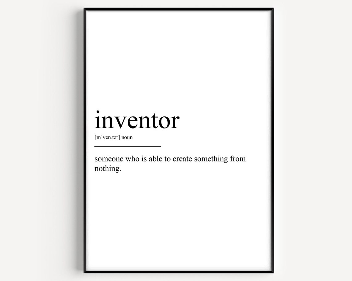 Inventor Definition Art Print