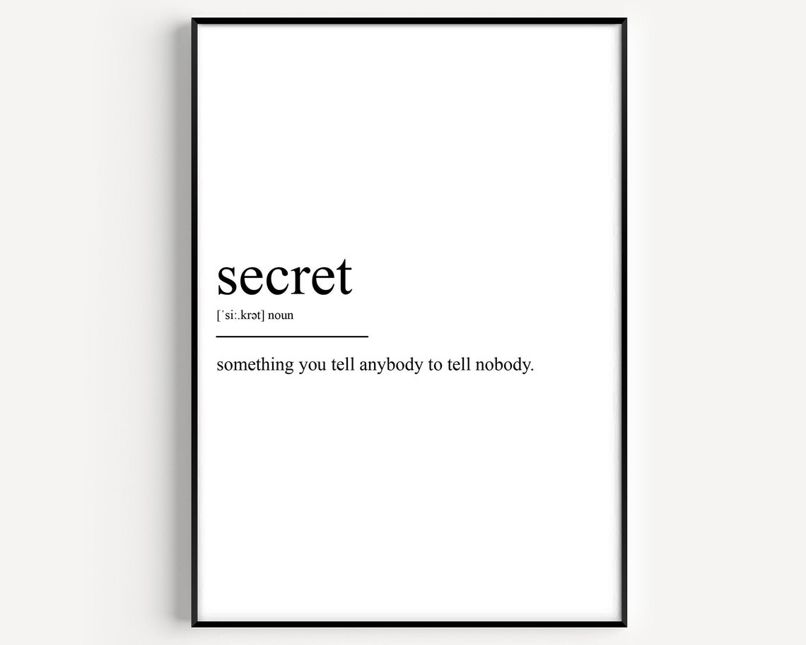 Secret Definition Poster Print