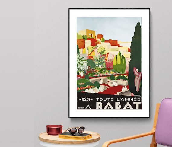 Toute Lannee Rabat Morocco Vintage Travel Poster
