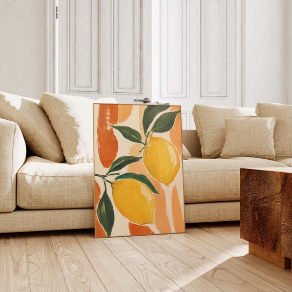 Lemon Art, Mediterranean Kitchen Decor