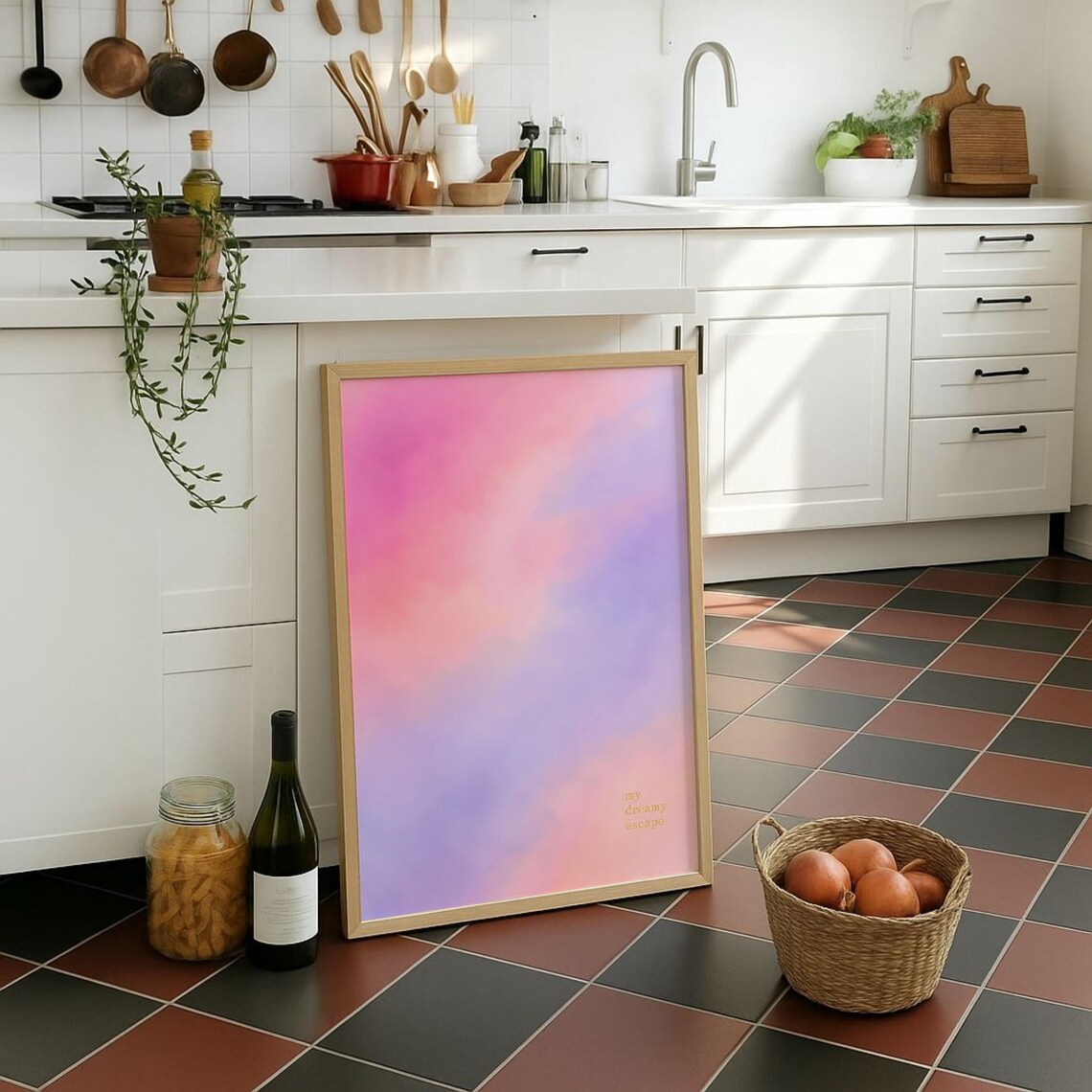 My Dreamy Escape Pastel Aura Pink Purple Gradient Aesthetic Wall Poster