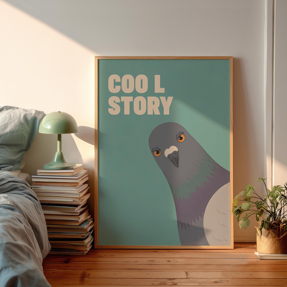 Taube Poster, Vintage Retro Bird Print