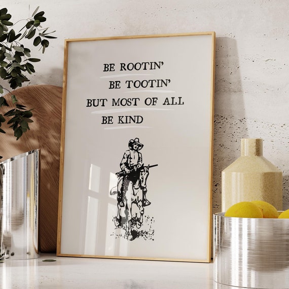 Cowboy Quote Print Minimalist Western Wall Art Horseback Riding Poster Vintage Cowboy Art Wild West Home Decor 1 Print