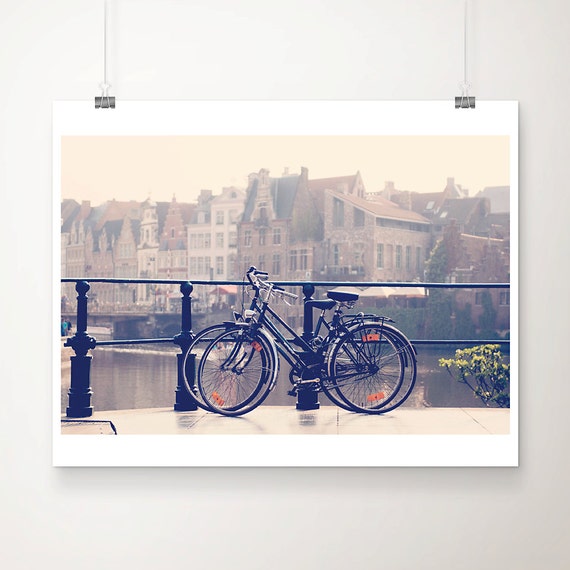 Ghent Bicycle Print Europe Travel Photography Wanderlust Art 8x10