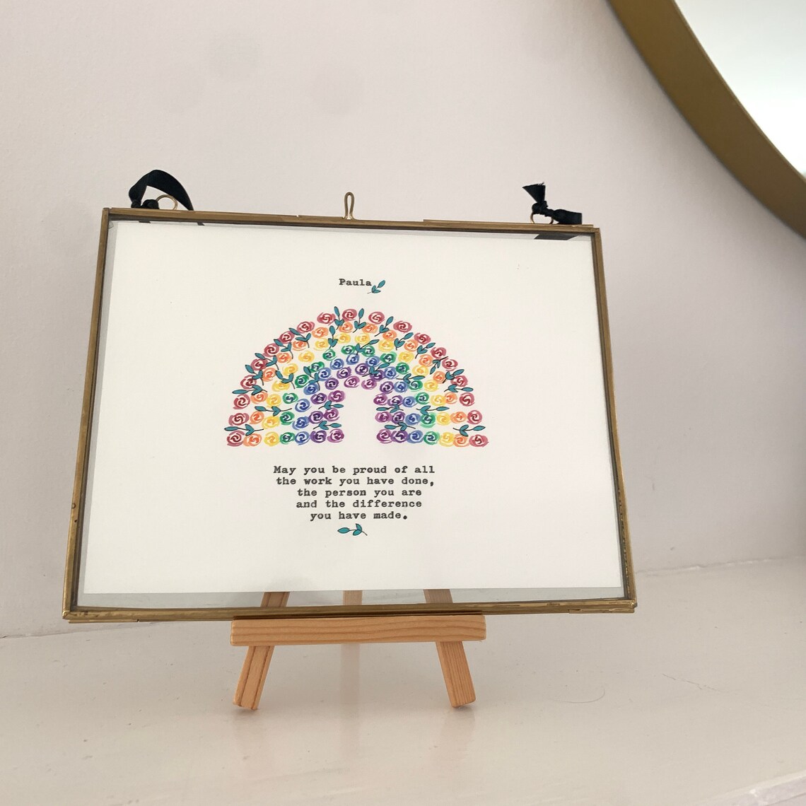 Personalised Retirement Rainbow Artwork, Vintage Poster - Image 2