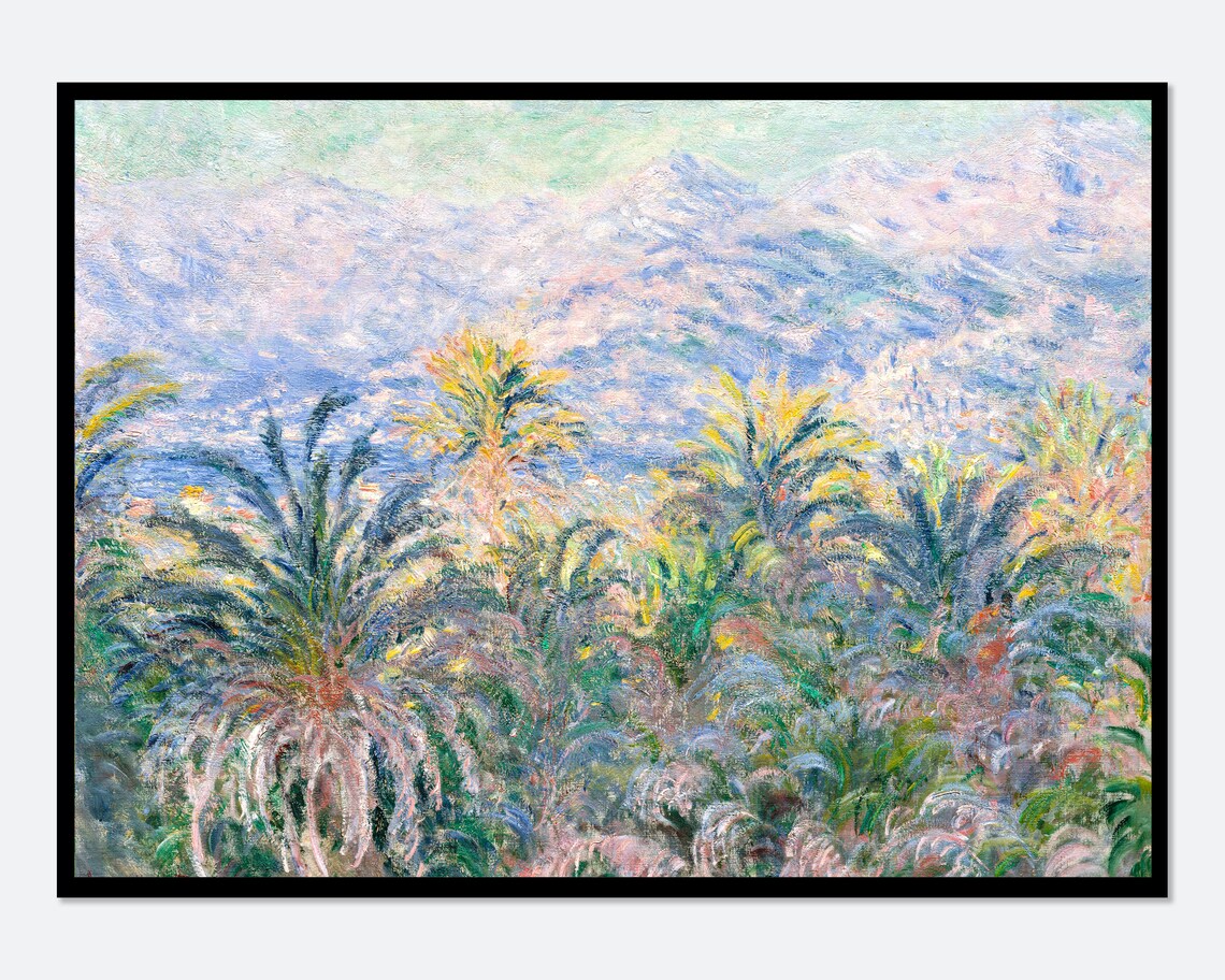Monet Palm Trees at Bordighera 1884 Art Print