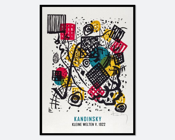 Kandinsky Small Worlds V Kleine Welten V Vintage Poster Art Print Abstract Wassily Kandinsky Painting Colorful Geometric Wall Art Kd07