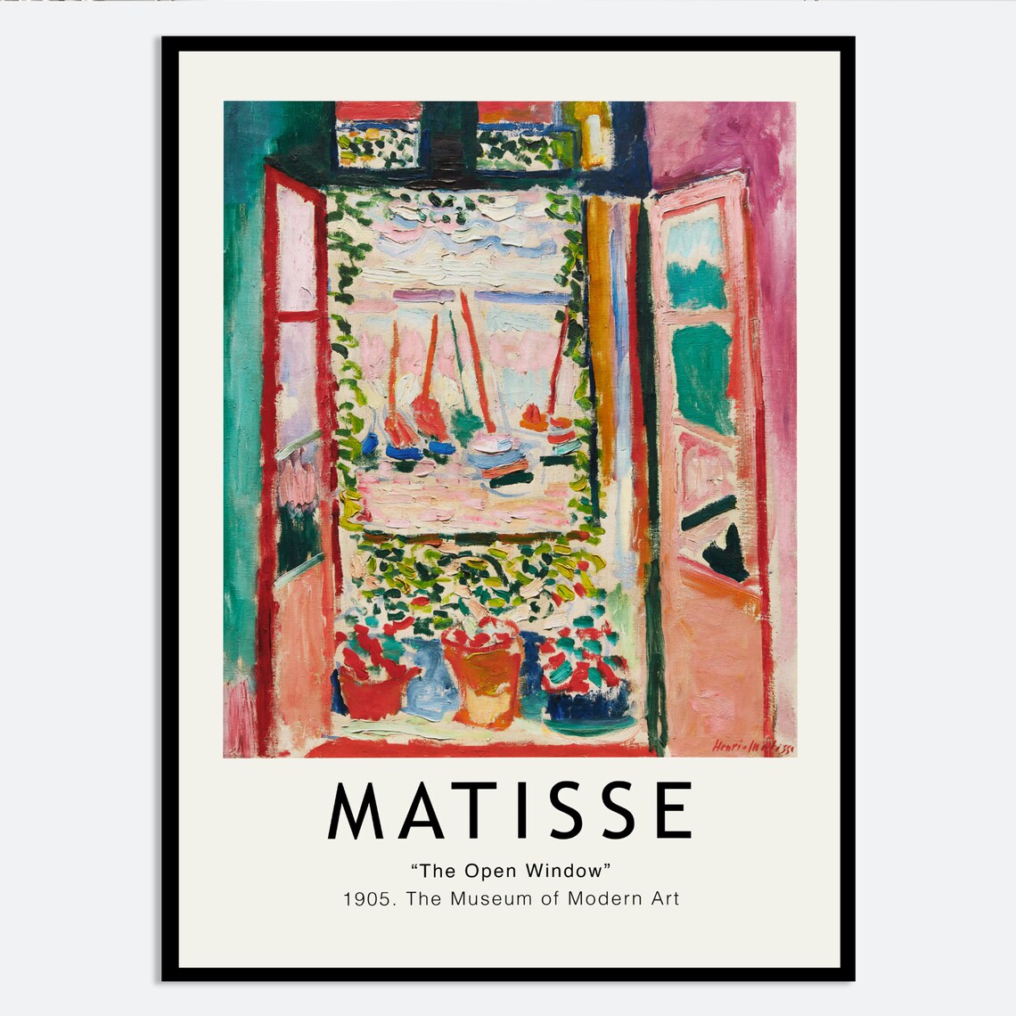 Henri Matisse The Open Window, Vintage Art Print