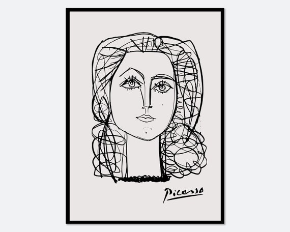 Picasso Portrait Of Francoise Gilot Vintage Poster