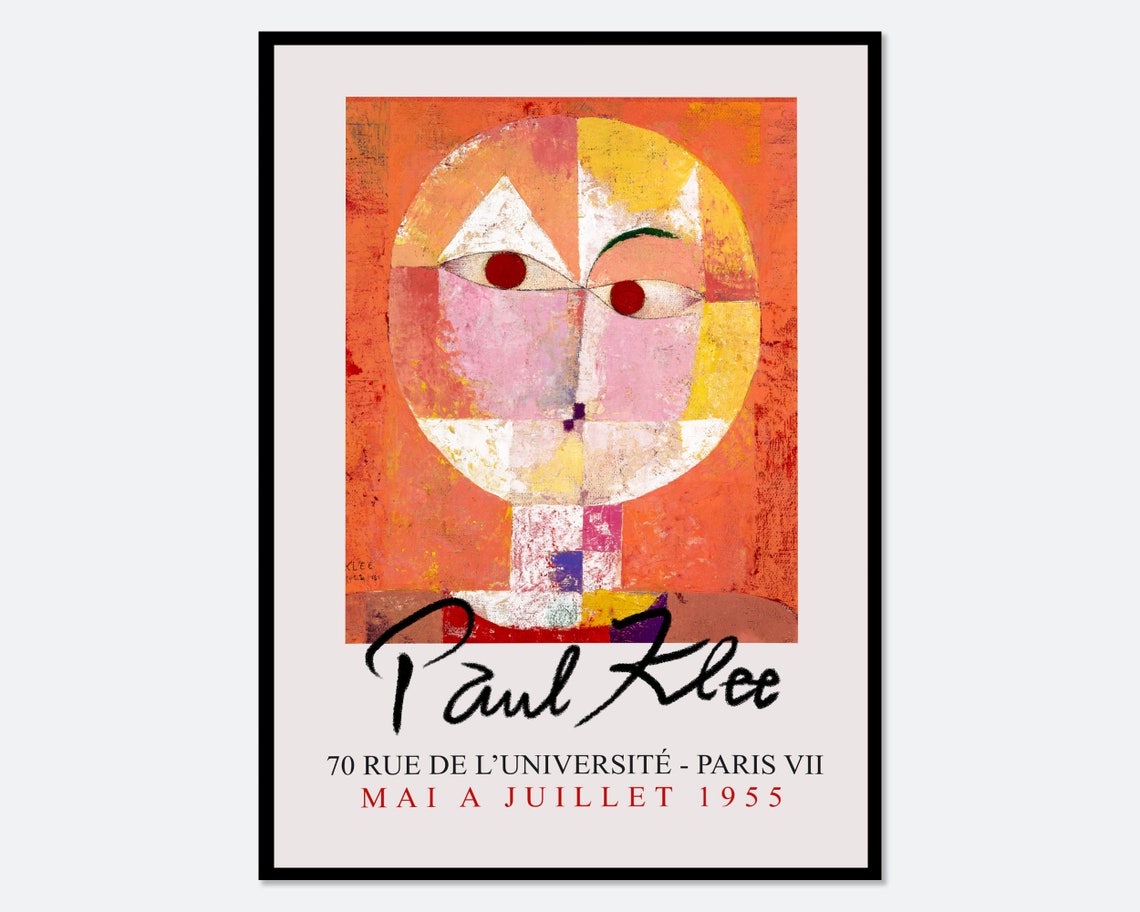 Paul Klee Senecio 1922 Abstract Face 1955 Paris Exhibition Art Poster