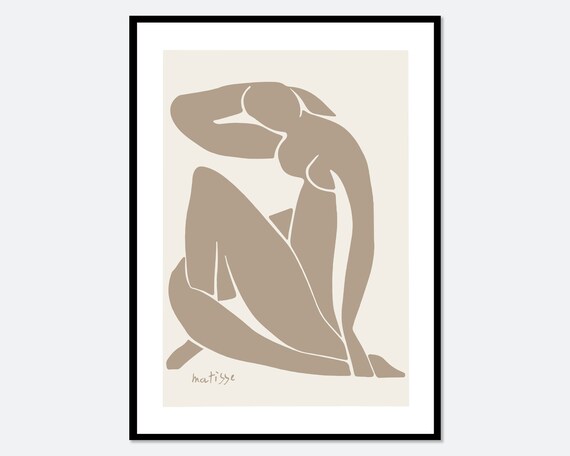 Henri Matisse Nu Bleu Blue Nude Cut Out Abstract Figure Poster