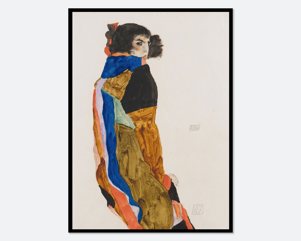Egon Schiele Moa 1911 Portrait of Woman Art Print