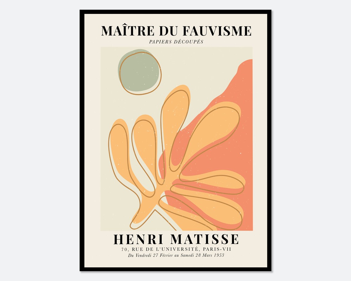 Matisse Cut Outs Botanical Vintage Poster, Berggruen