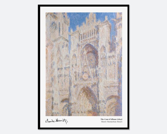 Monet Print Monet Poster Claude Monet The Cour Dalbane 1892 Vintage Exhibition Poster Art Print Monet Painting Famous Art Poster N19