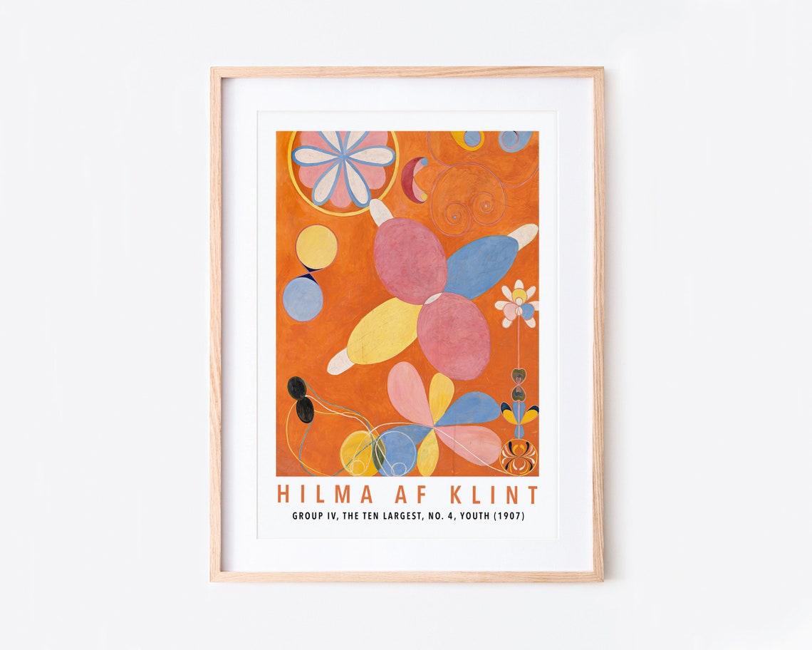 Hilma af Klint Ten Largest No 4 Youth Vintage Abstract Art Poster