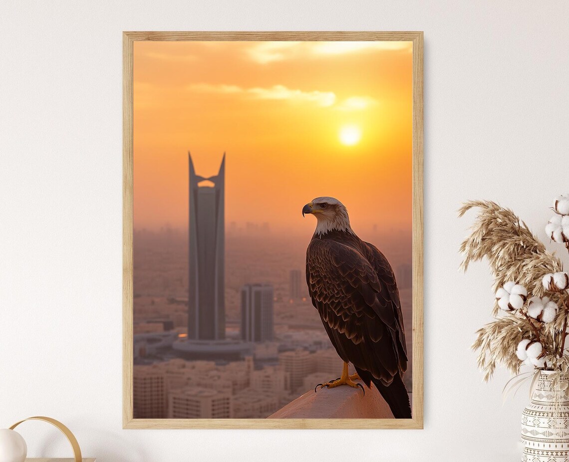 Eagle Over Riyadh, Modern Middle Eastern Skyline