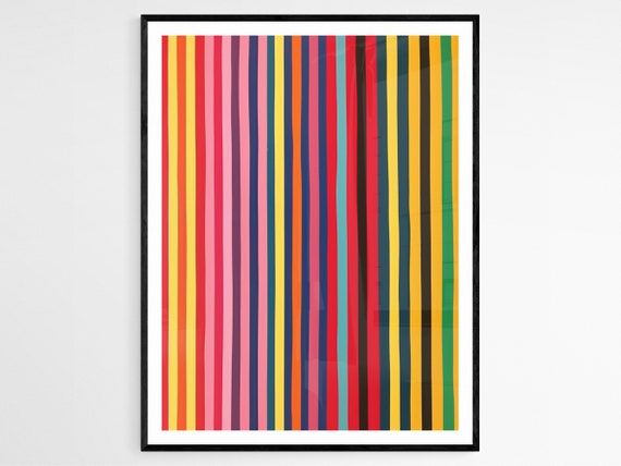Colorful Geometric Art Print Abstract Tessellation With Vibrant Shapes Intricate Wall Decor For Modern Home Unique Housewarming Gift