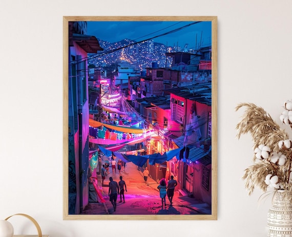 Brazilian Favela, Celebrating Brazilian Life Art Print