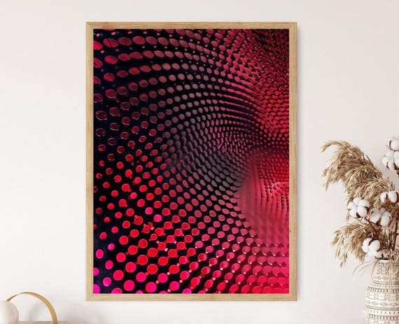 Geometric Pattern Art Print Colorful Contemporary Poster Living Room Wall Art Unique Birthday Gift