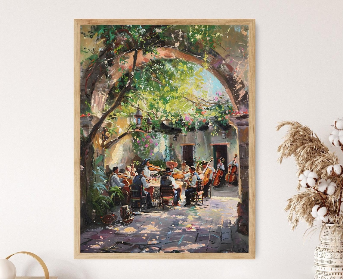 Mexican Wedding Painting Mariachi Band Art Print