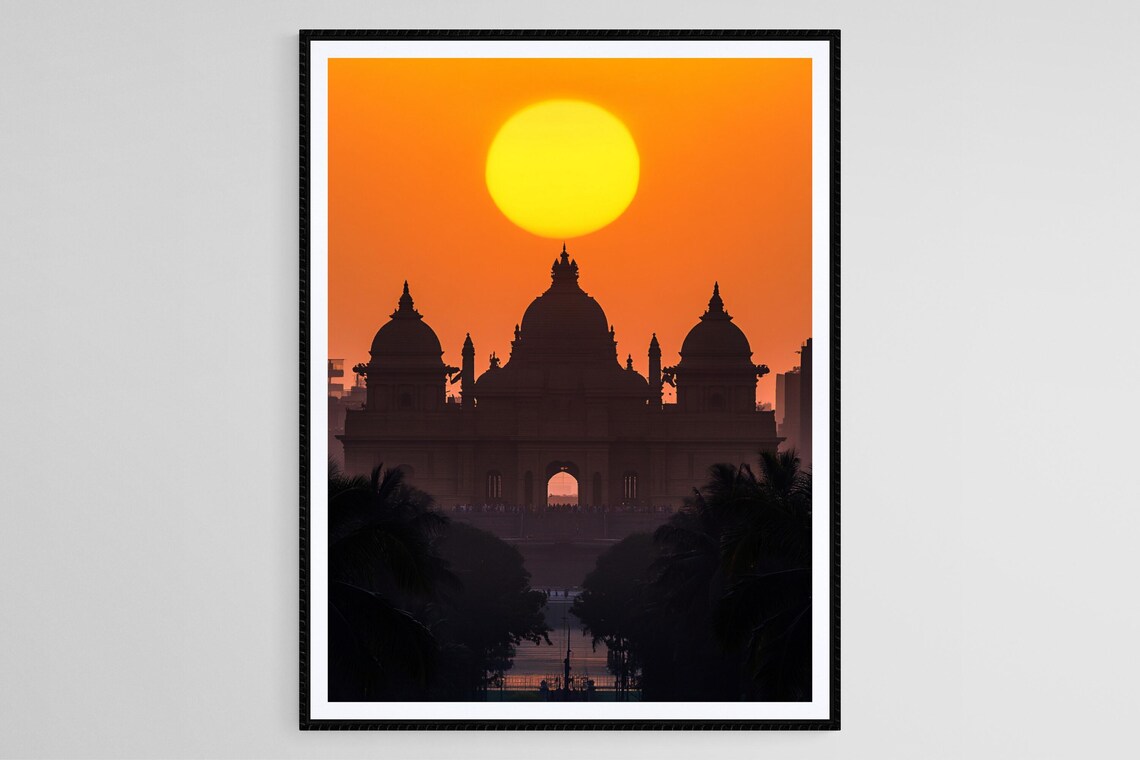 Bengaluru Karnataka Art Print Vidhana Soudha Sunset Silhouette
