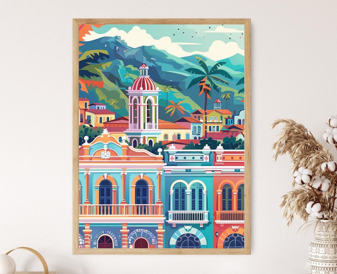 Sucres Colonial Charm Art Print Historical Architecture And Colorful Facades