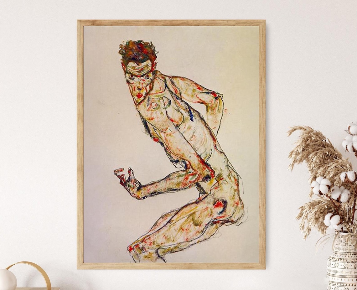 Fighter, 1913 by Egon Schiele Wall Art Print