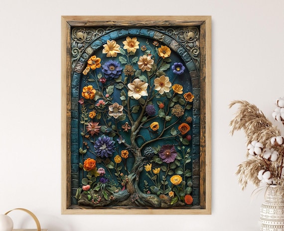 Intricate Wiccan Spellbook Painting, Potions Symbols