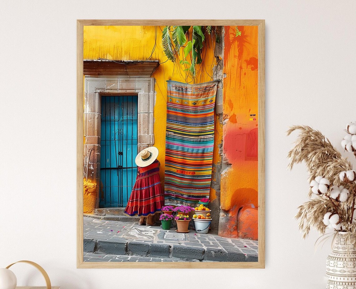Colors Of Mexico Art Print, Vibrant Wall Decor