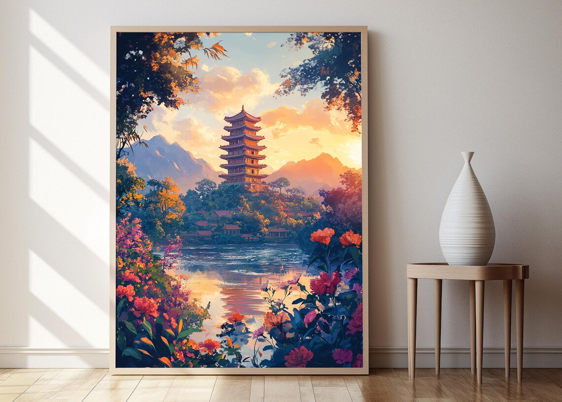 Thien Mu Pagoda Vietnamese Heritage Temple Poster