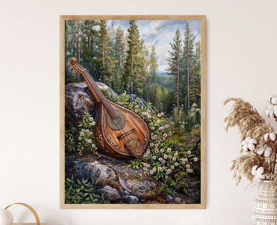 Finnish Kantele Folk Music Art Print