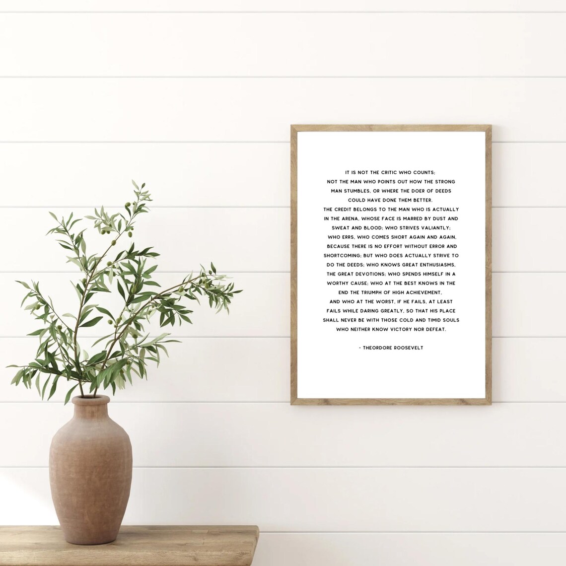 The Man In The Arena Theodore Roosevelt Quote Print - Image 3