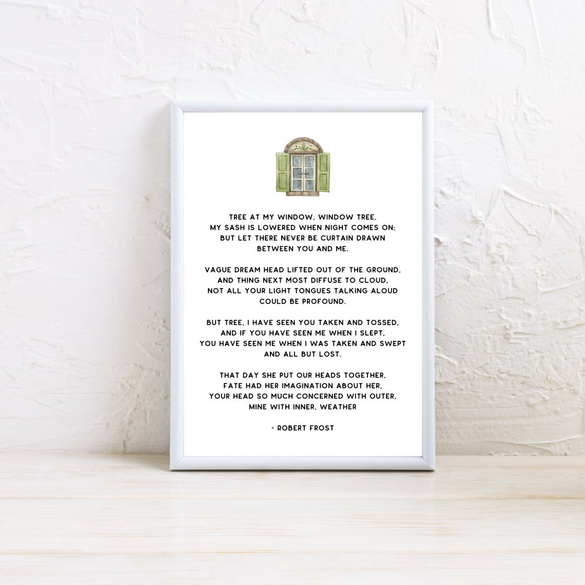 Robert Frost Poem Tree At My Window Wall Art - Image 2