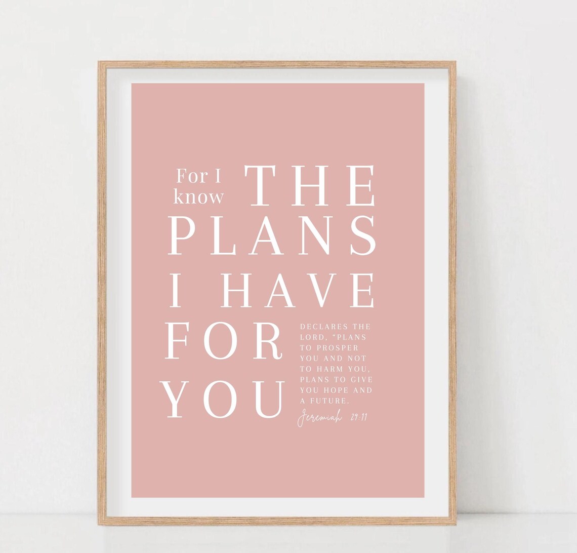 Jeremiah 29:11 Scripture Wall Art, Christian Gift - Image 2