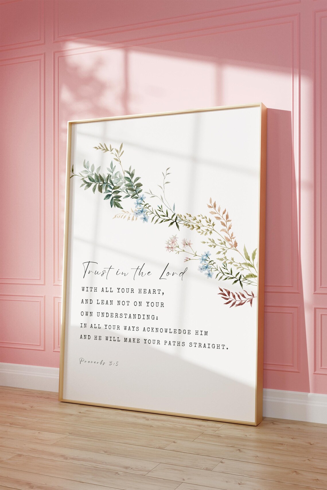 Proverbs 35 Trust In The Lord Scripture Art Print - Image 2