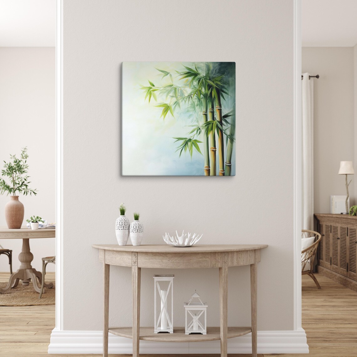 Bamboo Plant Print Bamboo Painting Print Wall Art Bamboo Tree Art Print Large Wall Art - Image 2