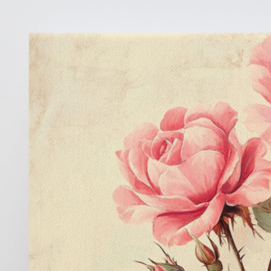 Pink Rose Print Painting Print Flower Art Rose Painting Print Living Room Art Vintage Wall Art Wall Art - Image 3