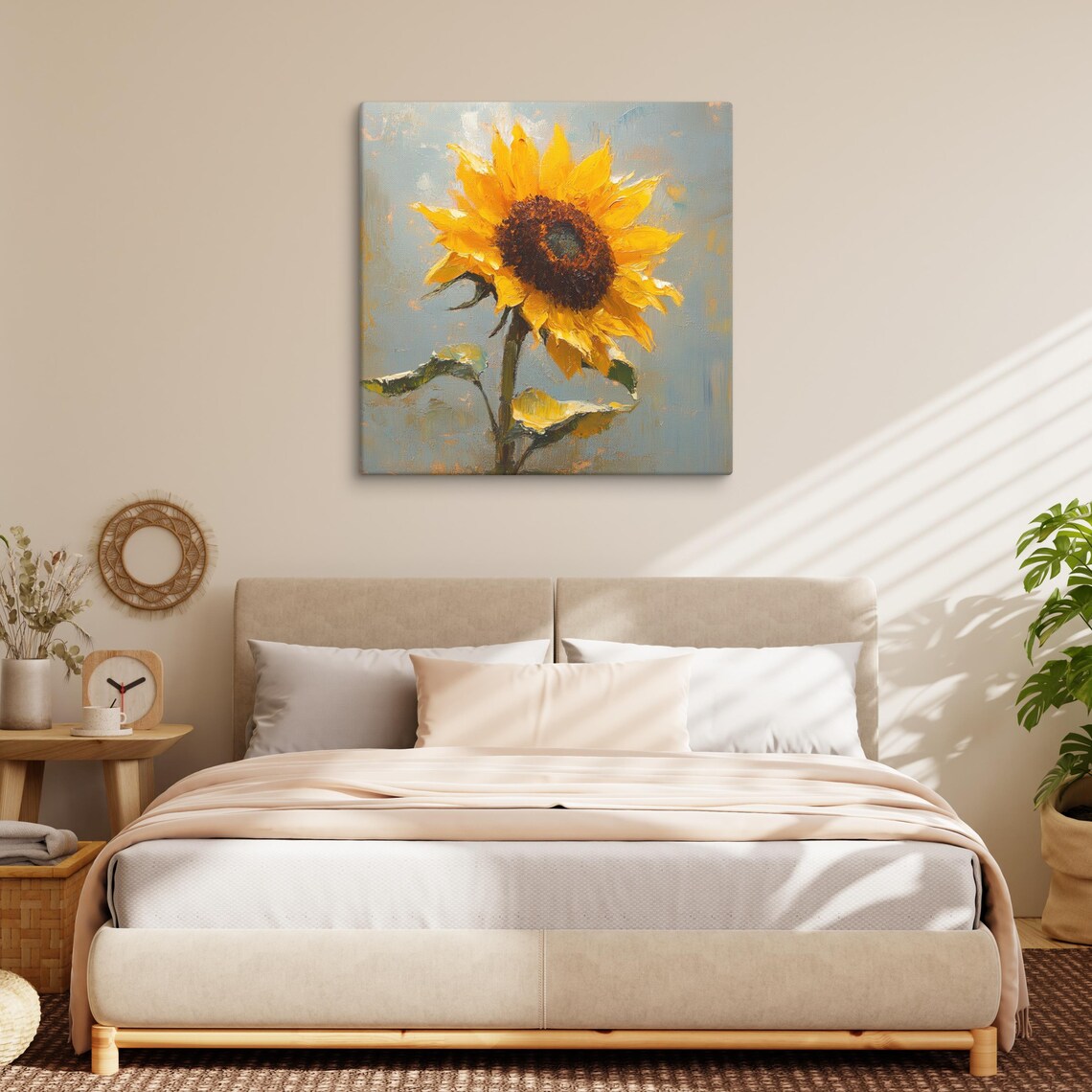 Sunflower Print Large Painting Print Flower Wall Art Nature Art Sunflower Art Sunflower Painting Print Large Wall Art - Image 2