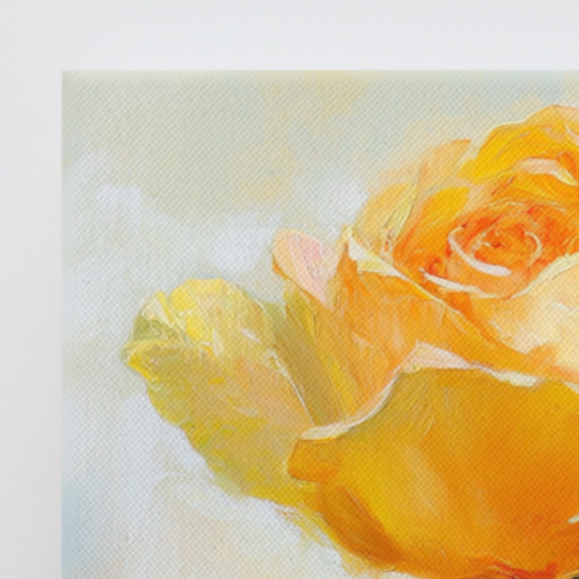 Golden Yellow Rose Single Bloom Soft Warm Light Floral Print - Image 3